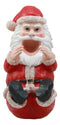 Merry Christmas Festive Season Drinking Mr Santa Claus Wine Bottle Holder Statue