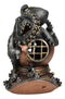 Ocean Marine Octopus Kraken On Steampunk Divers Helmet Incense Cone Burner