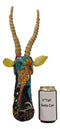 Wild Gazelle Antelope Hand Crafted Paper Mache In Sari Fabric Wall Head Decor