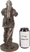 Heroic Fireman Fire Fighter In Full Turnout Gear Attire Carrying Hose Statue