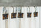 Rustic Lace Scroll Cross On Faux Wood Grain Bathroom Shower Curtain Hooks 12pk