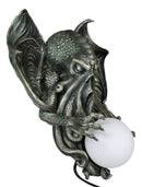 Great Old Ones Cthulhu Kraken Octopus Holding Spherical Ball Lamp Wall Sconce