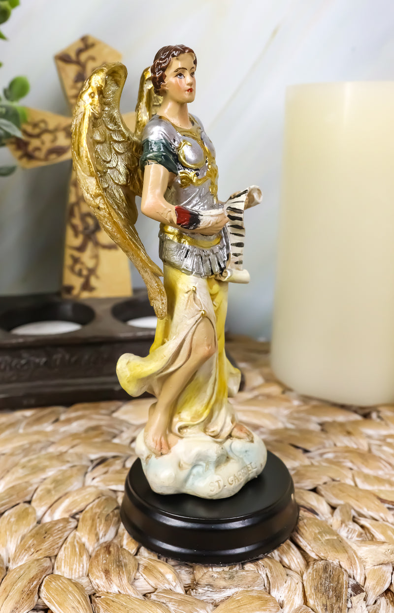 Archangel Gabriel Messenger Of God Holding Scroll Figurine Catholic Church Saint