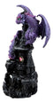 Spyro Purple Twilight Dragon On Castle Top Figurine 5"H Hyperion Dragon Statue