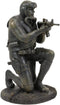 Ebros Battlefield Navy Seal Diver Soldier Taking Aim with Rifle Statue 6" H