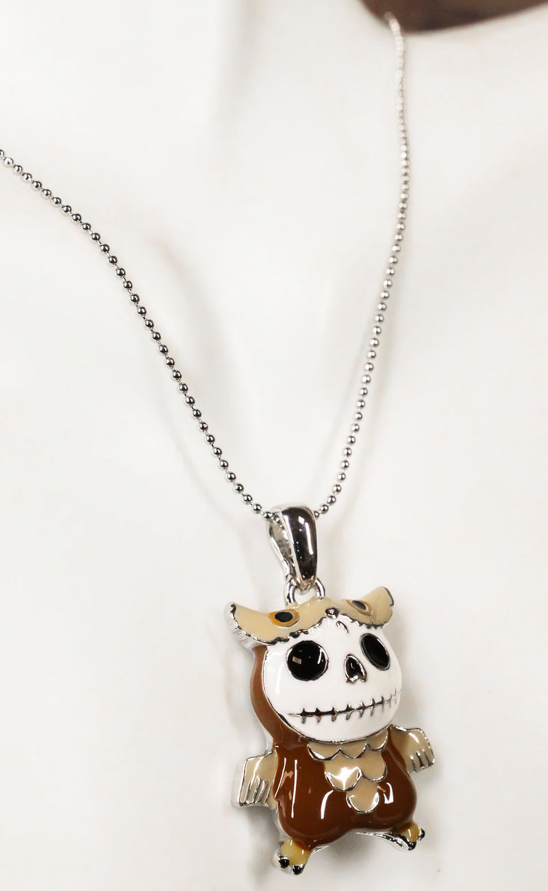 Ebros Furrybones Voodoo Chocolate Hootie Horned Owl Necklace Pendant Jewelry
