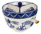 Blue White Dragon Ramen Bowl With Tempura Divider Condiment Lid Chopsticks Set