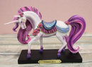 Ebros Rose Khan Fantasy Glimmer Rose Unicorn Mare Horse Figurine 7.75"W Statue