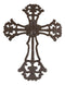 Cast Iron Rustic Southwest French Lily Fleur De Lis Scroll Art Wall Cross Decor