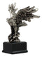 Silver Wings of Glory Bald Eagle Statue 7.75"Tall Silver Electroplated Resin