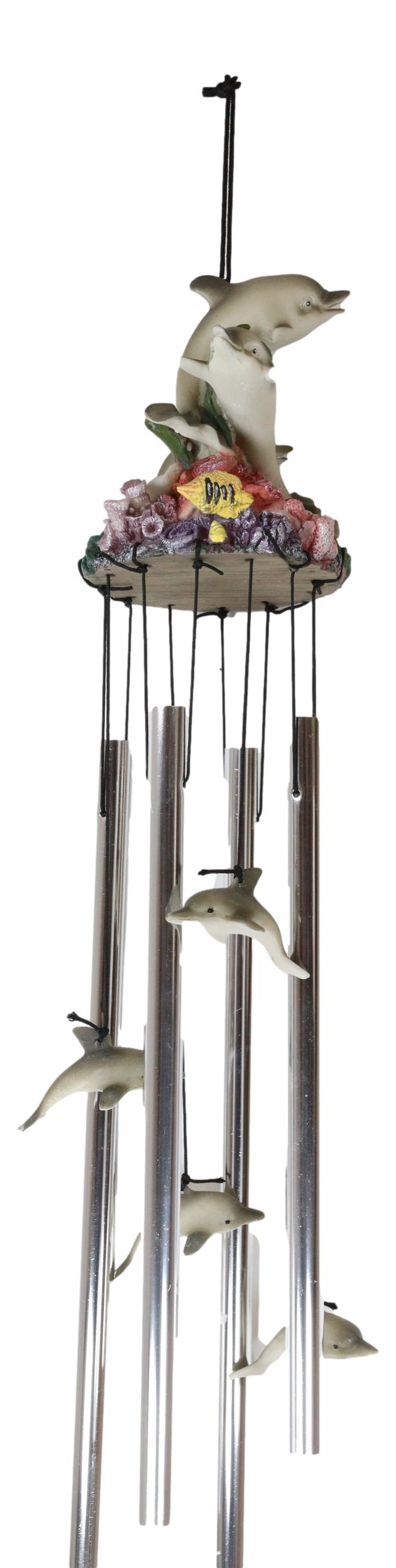 Ocean Sea Coral Marine Dolphin Family Decorative Wind Chime For Garden Patio