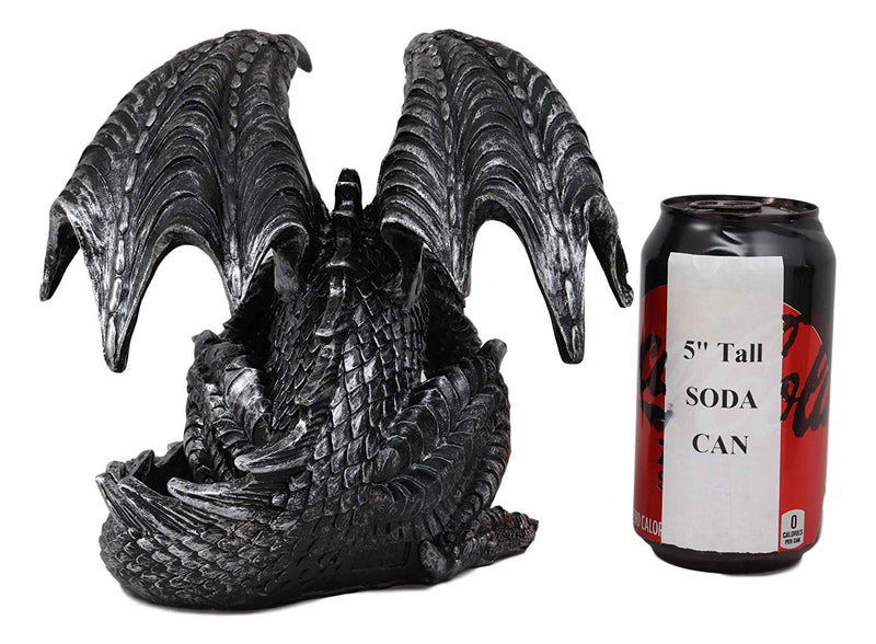 Ebros Gothic Crouching Ghost Dragon Of Erebor Mountain Statue 9.25"L Fantasy Dragons