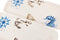 Nautical Marine Blue White Seahorse Helm Shell Ceramic Platter Plate Pack Of 2