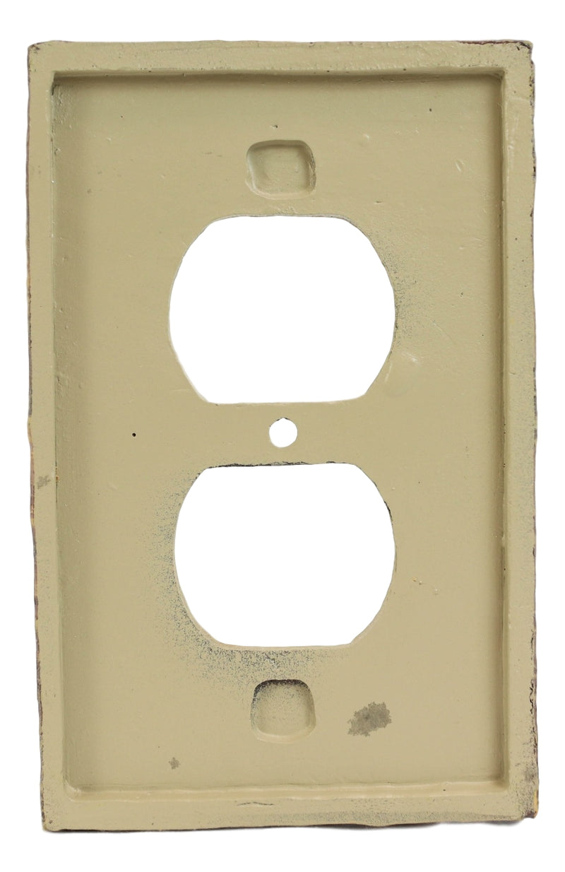 Set of 2 Western Horse Pine Trees Silhouette Wall Double Receptacle Outlet Plate