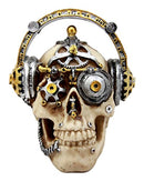 Ebros Steampunk Cyborg R&B Funk Music Fanatic with Headphone 5.75"L Figurine