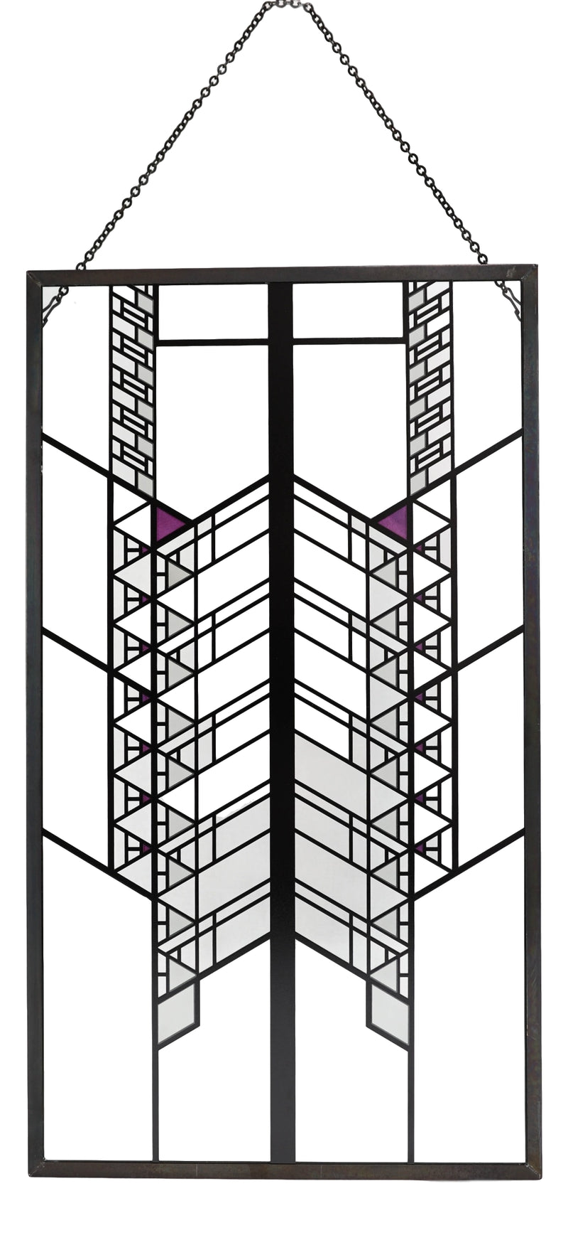 Frank Lloyd Wright Hollyhock Flower House Stained Glass Wall Or Desktop Plaque