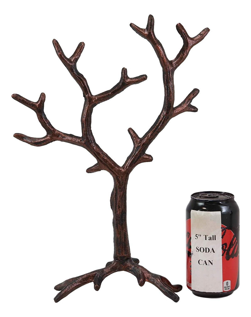 Rustic Fashion Rings Necklace Barren Jewelry Tree Display Holder Hooks Metal Art