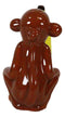 Rainforest Ape Monkey Loves Yellow Banana Salt And Pepper ShakerS Ceramic Set