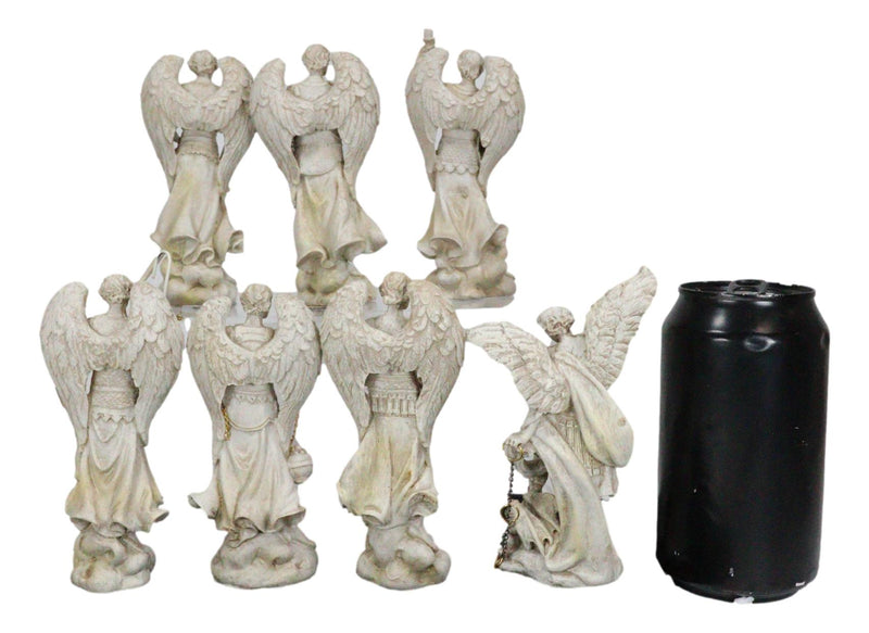 Archangel Michael Gabriel Raphael Sealtiel Barachiel Uriel Jegudiel Figurine Set