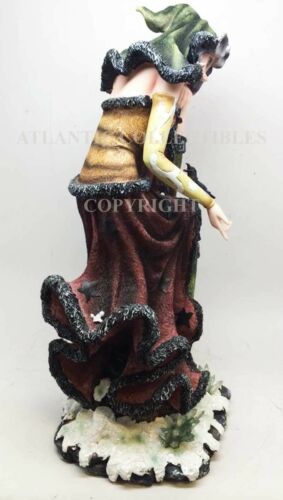 Ebros 15.25 Inch Sun and Moon Sitting Witch with Lantern Statue Figurine - Ebros Gift