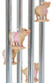 Mother Goose Nursery Rhymes Miss Piggy Pink Pig With Apron Wind Chime 21"Long