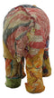 River Hippopotamus Hand Crafted Paper Mache In Colorful Sari Fabric Figurine