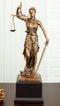 Greek Lady Goddess of Justice La Justica With Sword And Scales Statue On Base