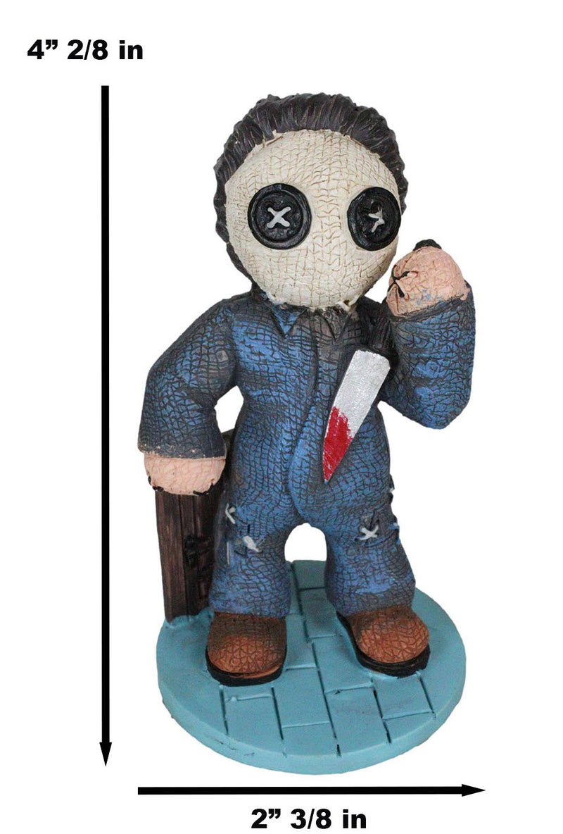Ebros Pinheadz Monster with Voodoo Stitches Figurine 4.25"H (Michael Myers)