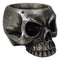 Pack Of 2 Gunmetal Finish Evil Death Skull Small Votive Candle Or Crystal Holder