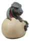 Large Nightfury Baby Dragon Hatchling In Egg Statue 10"Long Legends And Fantasy