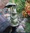 Ebros Gift Whimsical Bunny With Umbrella Aluminum Hose Guard Guide Garden Stake 17.5"H
