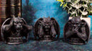 Notre Dame See Hear Speak No Evil Winged Gargoyle Statue Set Of 3 Mini Gargoyles