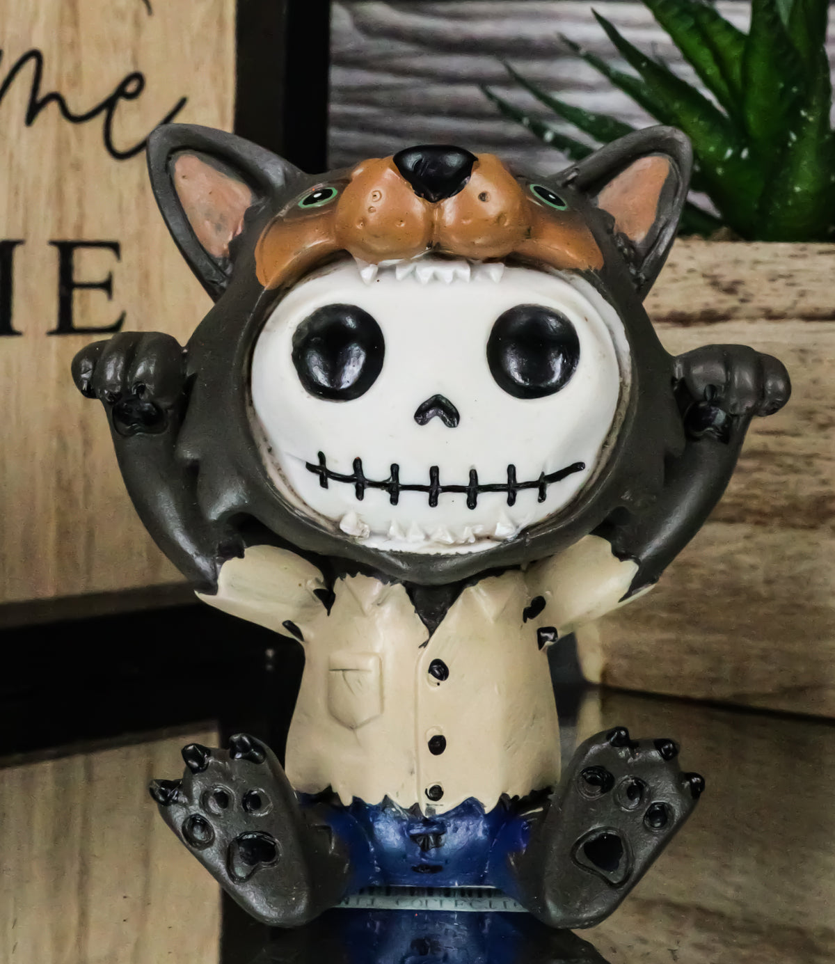 Ebros Furrybones Wolfie The Werewolf Figurine Small 3 Inch Furry Bones Werewolf - Ebros Gift
