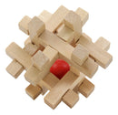 Ebros Frank Lloyd Wright Mini Square Interlocking Textile Blocks 3D Wooden Puzzle 3"H