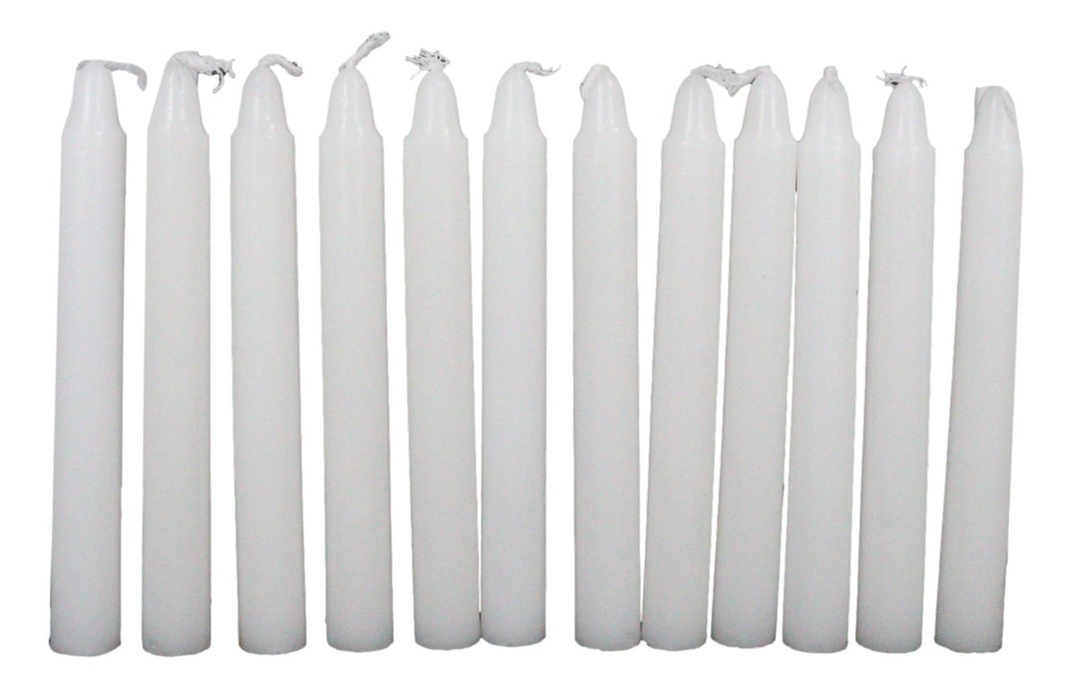 White Happiness Purity Pack of 12 Wicca Occult Witch Ritual Spell Chime Candles