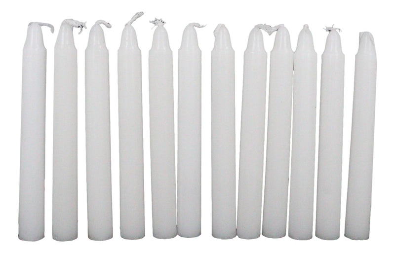 White Happiness Purity Pack of 12 Wicca Occult Witch Ritual Spell Chime Candles