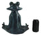 Ebros Verdi Aluminum Meditating Yoga Frog Garden Statue 11.5"H Inner Peace