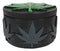 Ebros Hidden Stash Green Hemp Weed Leaf Cannabis Round Decorative Jewelry Box Figurine