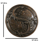 Double Dragon Alchemy Night And Day Yin Yang Astrology Fusion Wall Plaque Decor