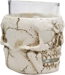 Ebros Grinning Human Skull Drinking Mug 7oz Resin With Glass Cup Insert & Handle
