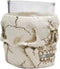 Ebros Grinning Human Skull Drinking Mug 7oz Resin With Glass Cup Insert & Handle