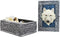 Ebros Blue Starry Night Alpha White Wolf Rectangular Decorative Box Trinket
