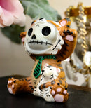 Furry Bones Figurine 2.5"Tall Tigrr Tiger With Green Tie Voodoo Skeleton Monster
