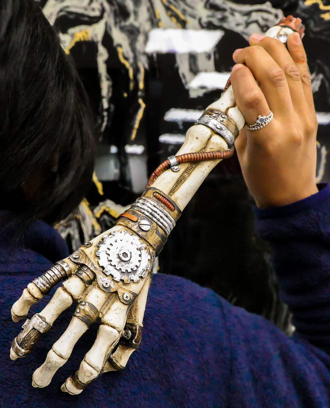 Steampunk Geared Clockwork Hand Bone Skeleton Arm Back Itch Scratcher