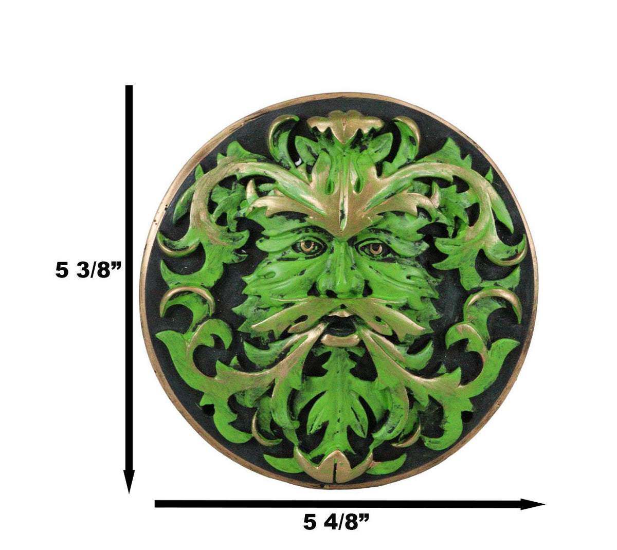 Ebros Oberon Zell Nature's Spirit God Celtic Greenman Wall Decor Plaque 5.25" D