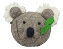 Fiona Walker England Handmade Organic Koala Bear Head Wall Decor Mini 8.5"Tall