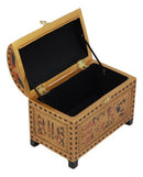 Ebros Beautiful Golden Egyptian Hieroglyphic Embellished Trinket Box 6" Long Gods of Egypt Decorative Box