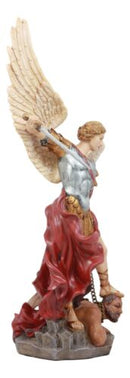 Ebros Large Guido Reni Baroque Art Saint Michael The Archangel Trampling On The Devil Statue Guardian Protector Decor Figurine Patron of Police Soldiers Doctors