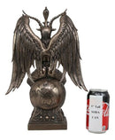 Ebros Gift 15" Height Large Baphomet On Globe Statue Sabbatic Goat Figurine