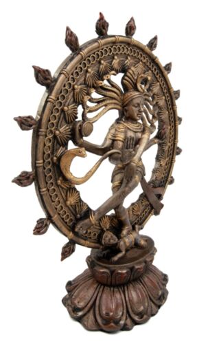 Ebros Hindu Shiva Nataraja Figurine Lord Of The Dance Cosmic Dancer God Statuette 9"H - Ebros Gift